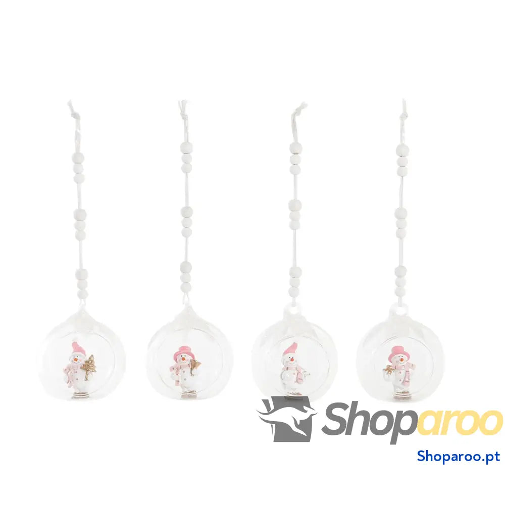 Adorno Natalício DKD Home Decor Cristal Resina (7 x 6 8 cm) (4 Unidades)