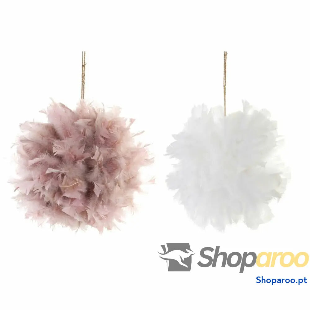 Adorno Natalício DKD Home Decor Espuma Pluma (40 x 40 cm) (2 pcs)