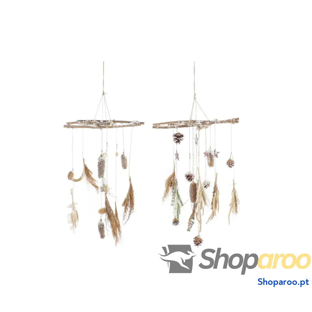 Adorno Natalício DKD Home Decor Madeira (2 Unidades) (41 x 41 40 cm)