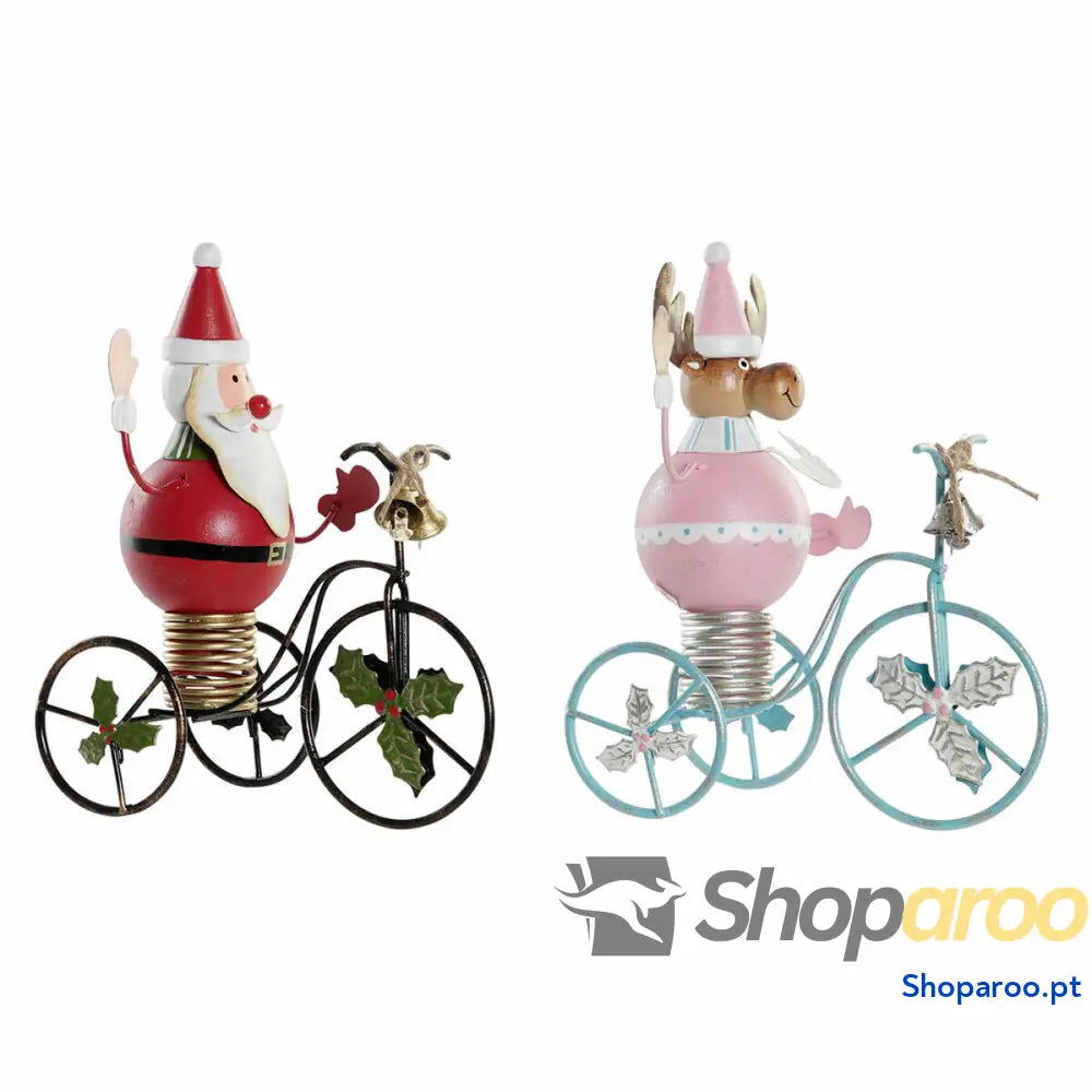 Adorno Natalício DKD Home Decor Metal (2 pcs) (15 x 9 19 cm)