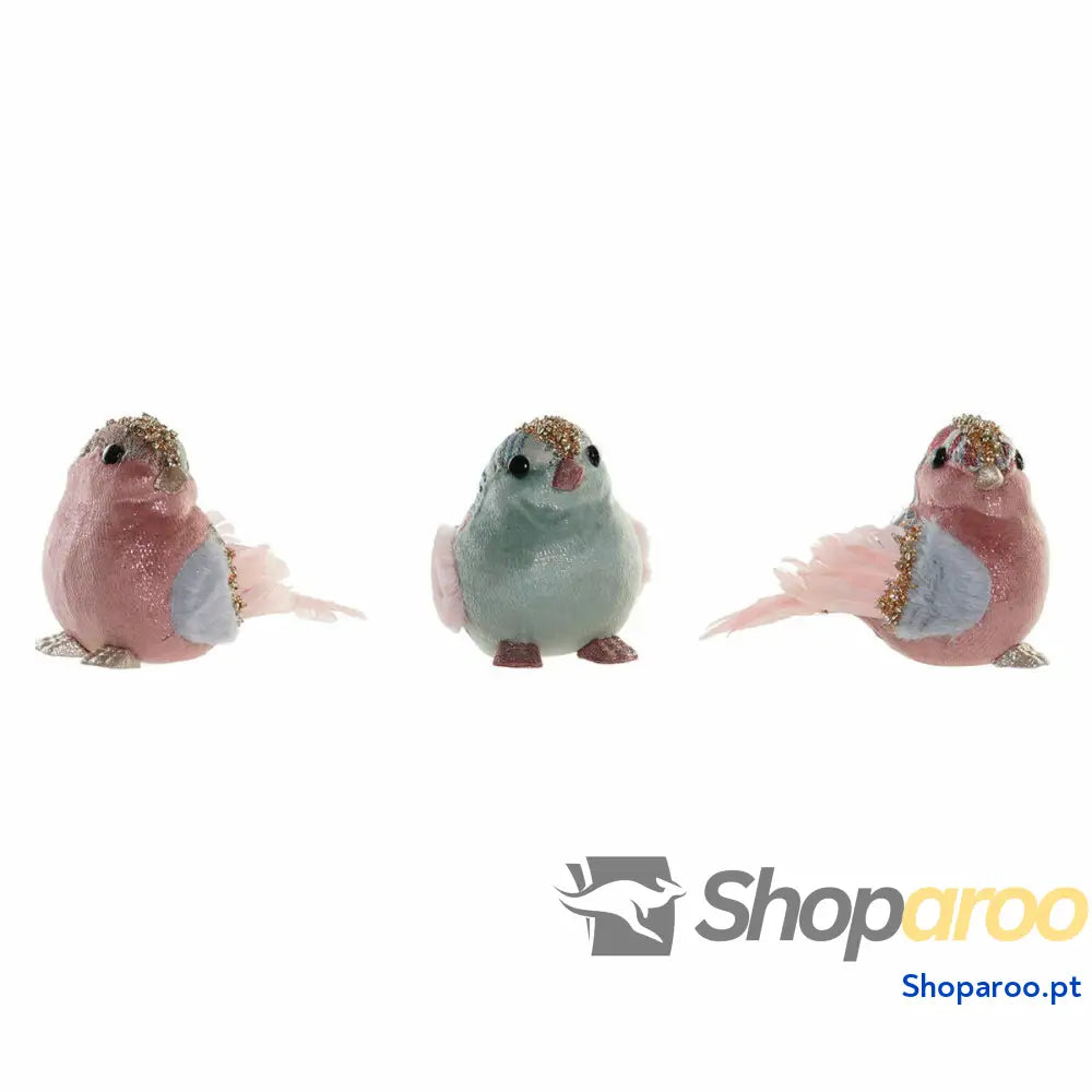 Adorno Natalício DKD Home Decor Poliéster Foam (3 pcs) (15 x 10 11 cm)