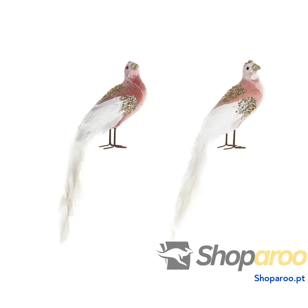 Adorno Natalício DKD Home Decor Poliéster Vogel (20 x 9 46 cm) (2 Unidades)
