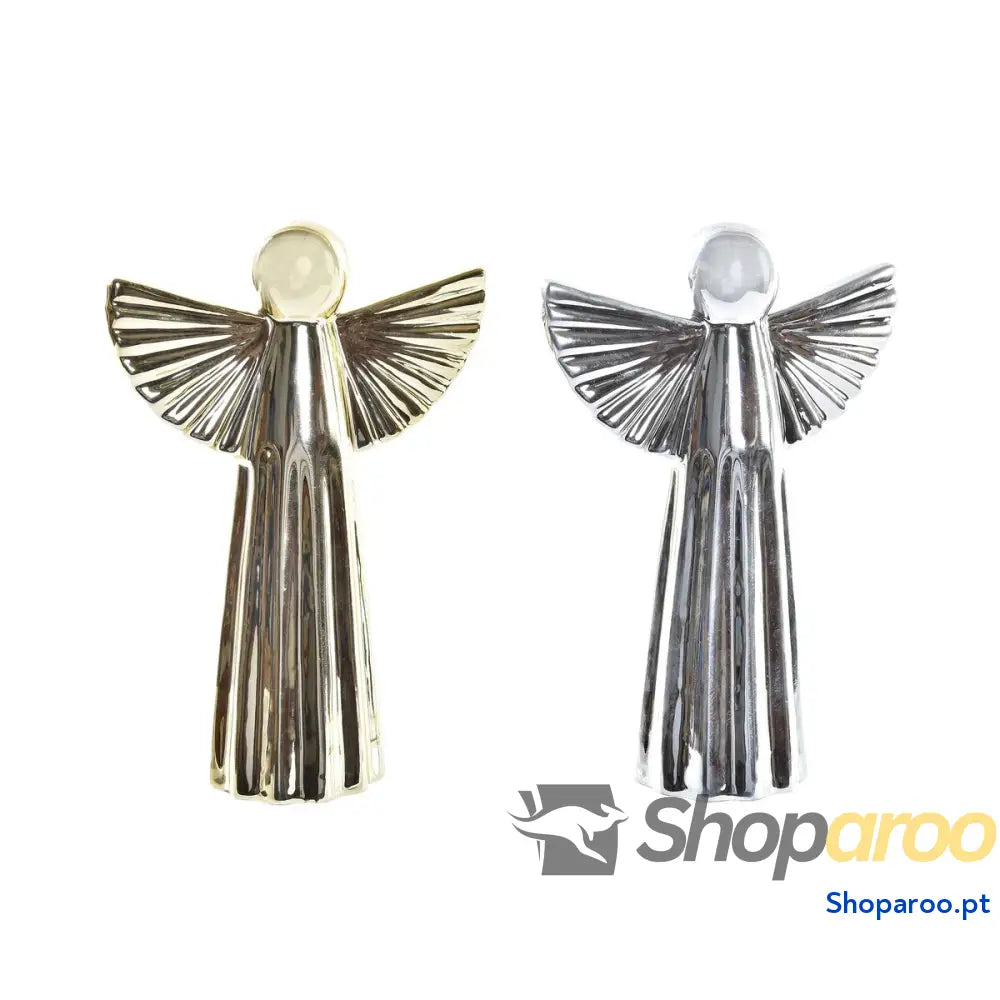 Adorno Natalício DKD Home Decor Porcelana Anjo (13 x 5 17 cm) (2 Unidades)