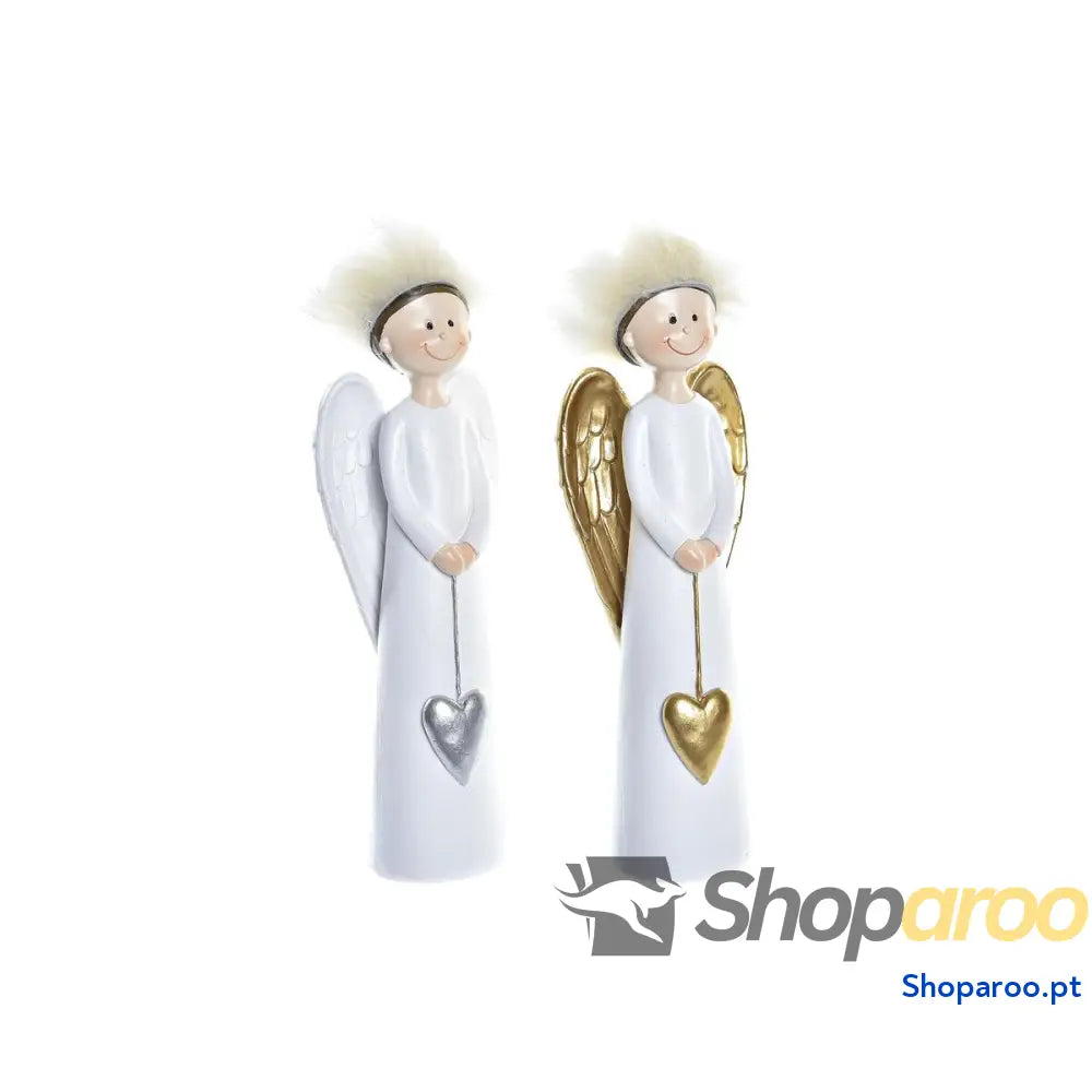 Adorno Natalício DKD Home Decor Resina Anjo (7,5 x 5 21,5 cm) (2 Unidades)