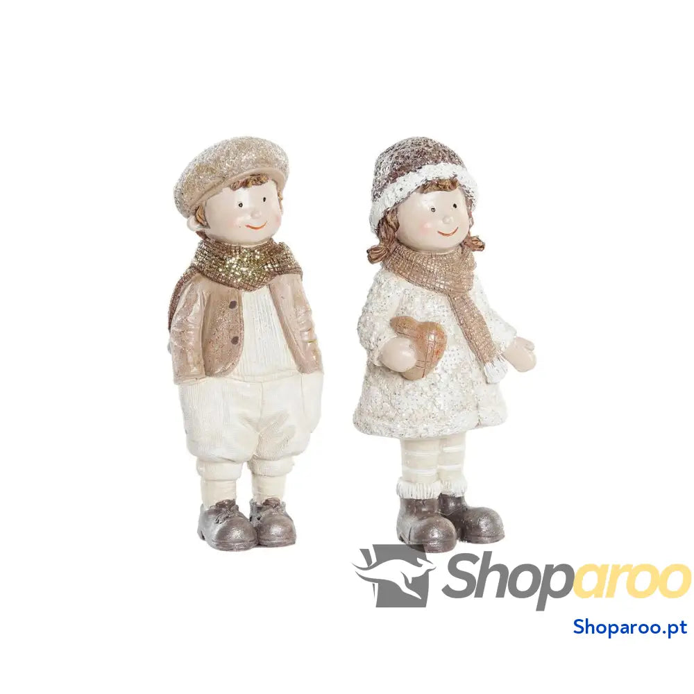 Adorno Natalício DKD Home Decor Resina Meninos (6,5 x 5 14 cm) (2 Unidades)