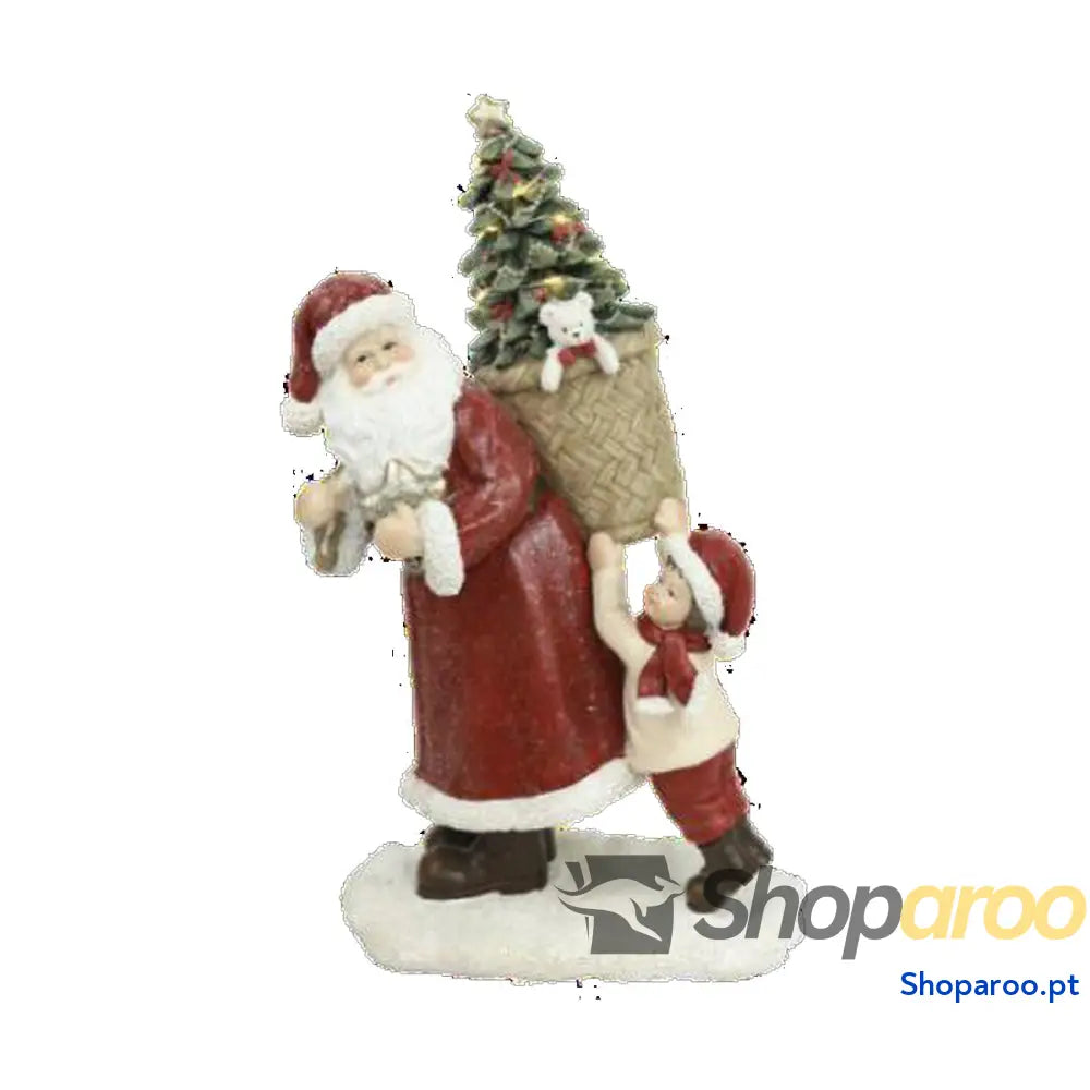 Adorno Natalício DKD Home Decor Resina Pai Natal (2 Unidades) (12 x 9 19 cm)