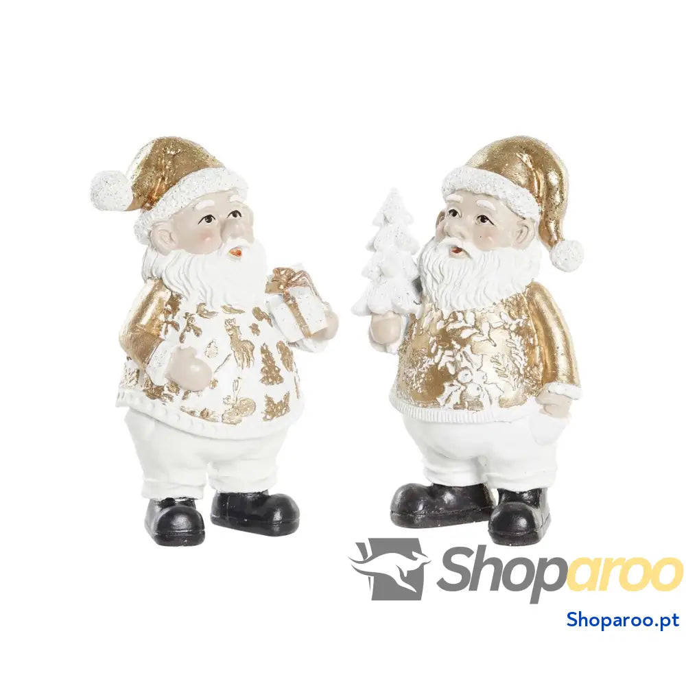 Adorno Natalício DKD Home Decor Resina Pai Natal (8 x 6 13,5 cm) (2 Unidades)