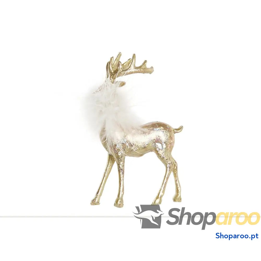 Adorno Natalício DKD Home Decor Resina Rena (8 x 4 12 cm)