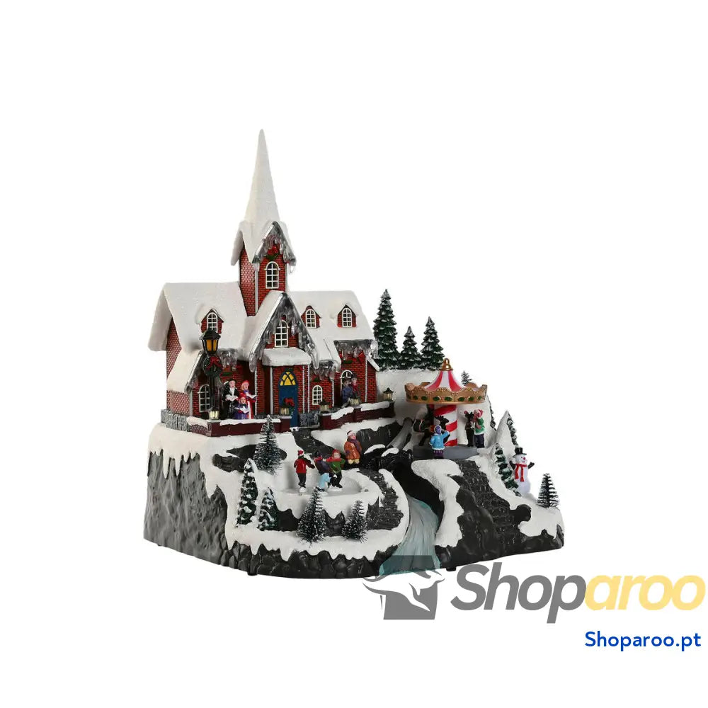 Adorno Natalício Home ESPRIT Multicolor Musical 33 X 31 38 cm