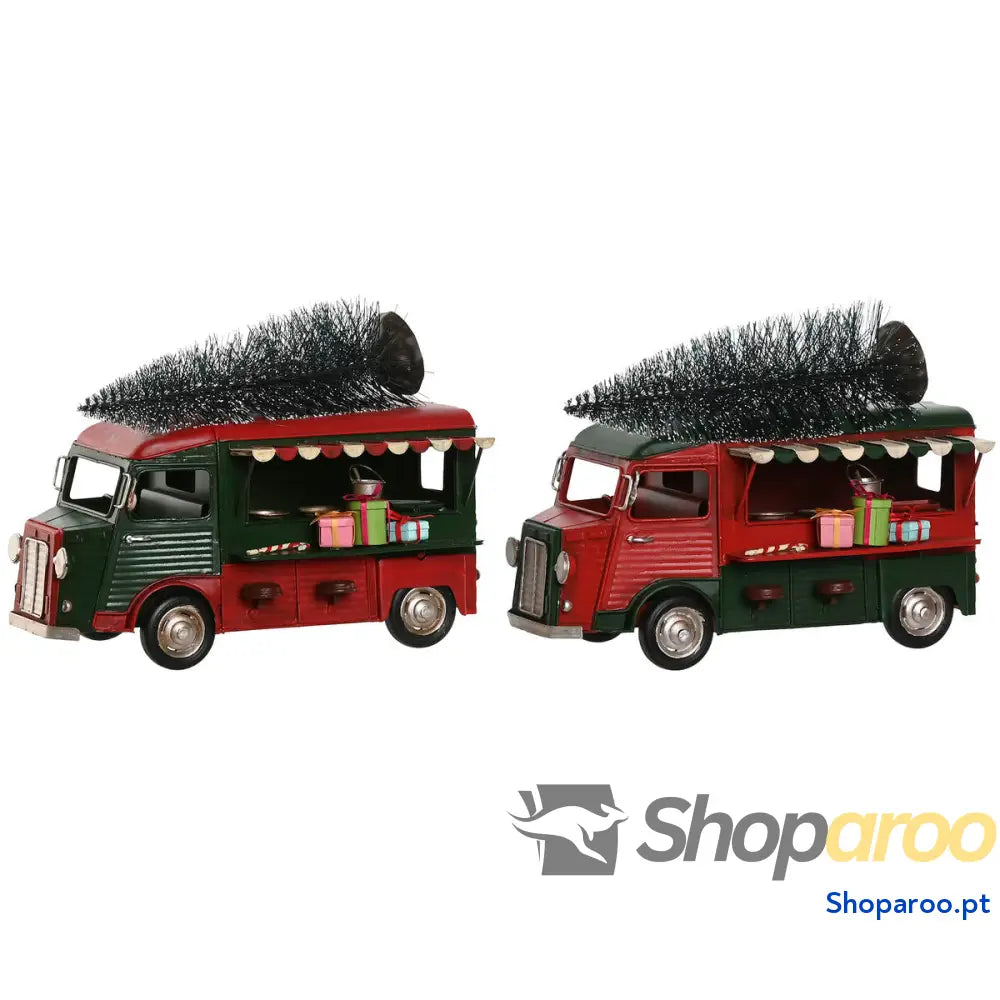 Adorno Natalício Home ESPRIT Vermelho Verde 26 x 14,5 20 cm (2 Unidades)