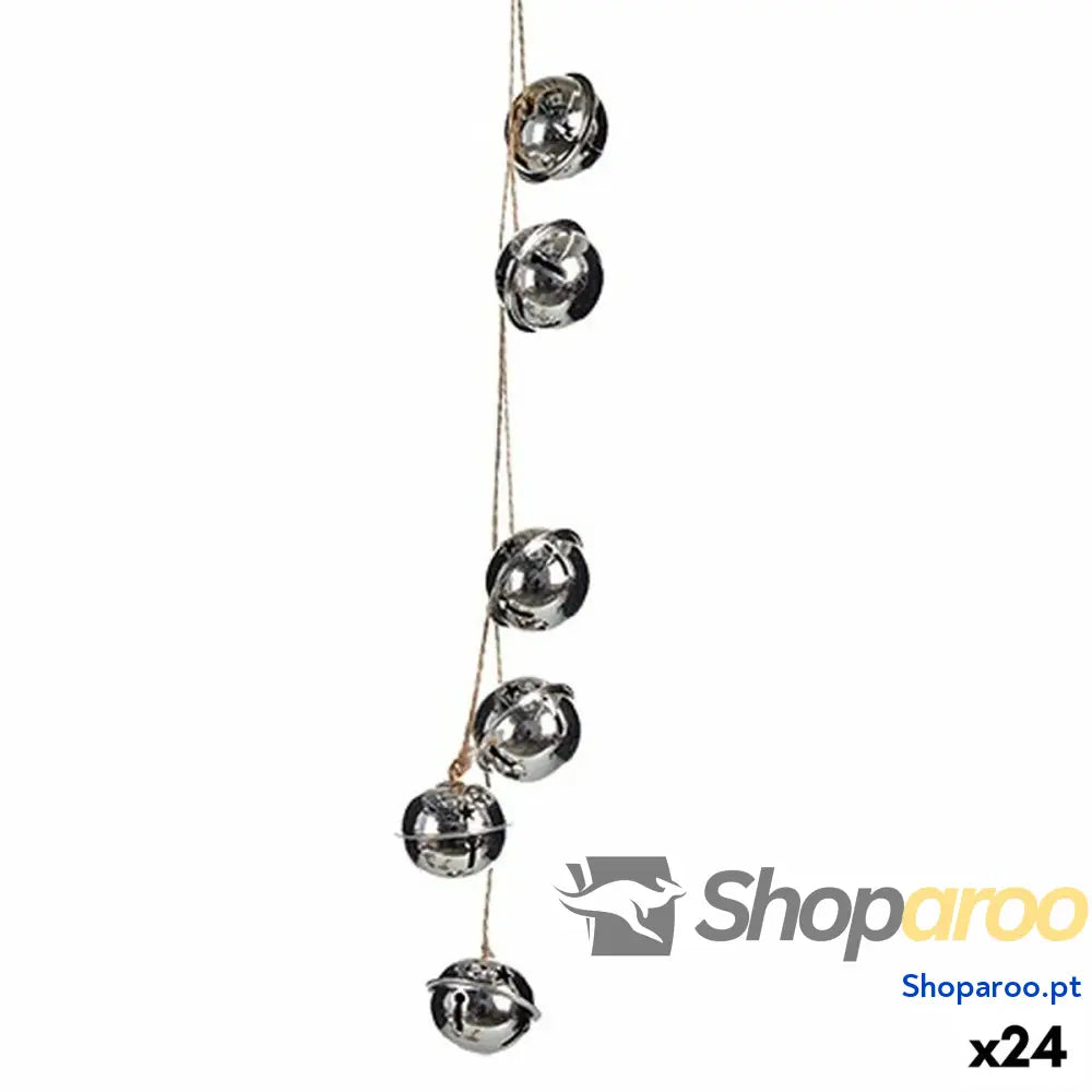 Adorno Natalício Krist + 00547 1 Prateado Metal Cascavel 5 x 2,5 41 cm (24 Unidades)