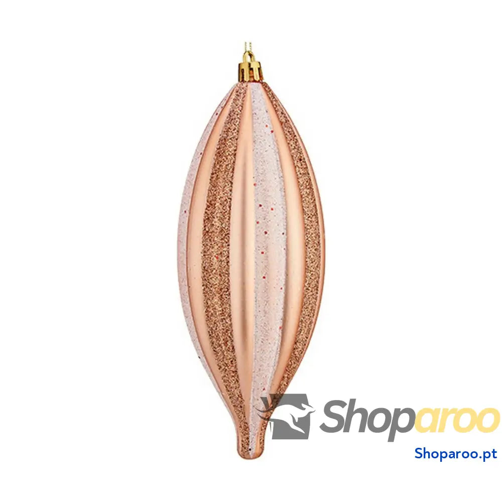 Adorno Natalício Krist + 00904 Cobre Rosa Claro PVC Alongado