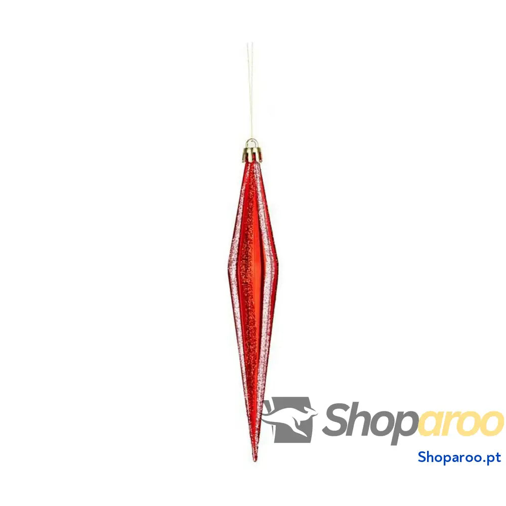 Adorno Natalício Krist + 00905 Vermelho PVC 8,5 x 3,5 19 cm Alongado
