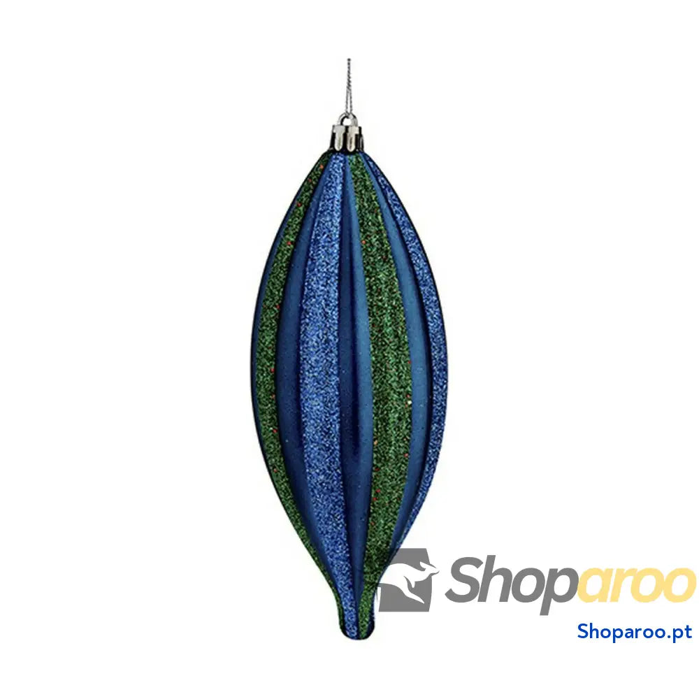 Adorno Natalício Krist + 00907 Azul Verde PVC 8,5 x 3,5 19 cm Alongado