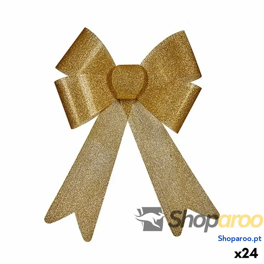 Adorno Natalício Krist + 65551 Dourado PVC Laço 33 x 3 cm 23 30 (24 Unidades)