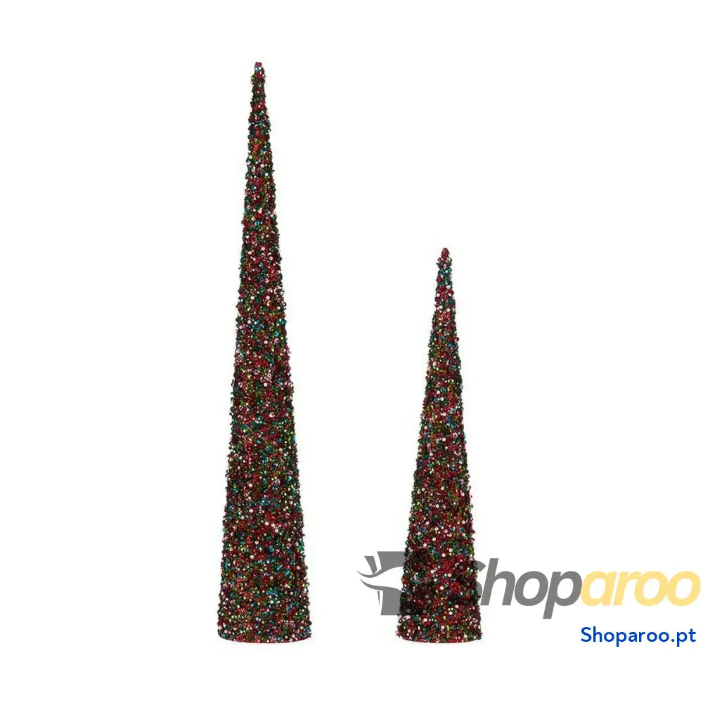 Adorno Natalício Krist + Azul Fúcsia Lantejoulas Natal 9,5 x 60 cm Cones