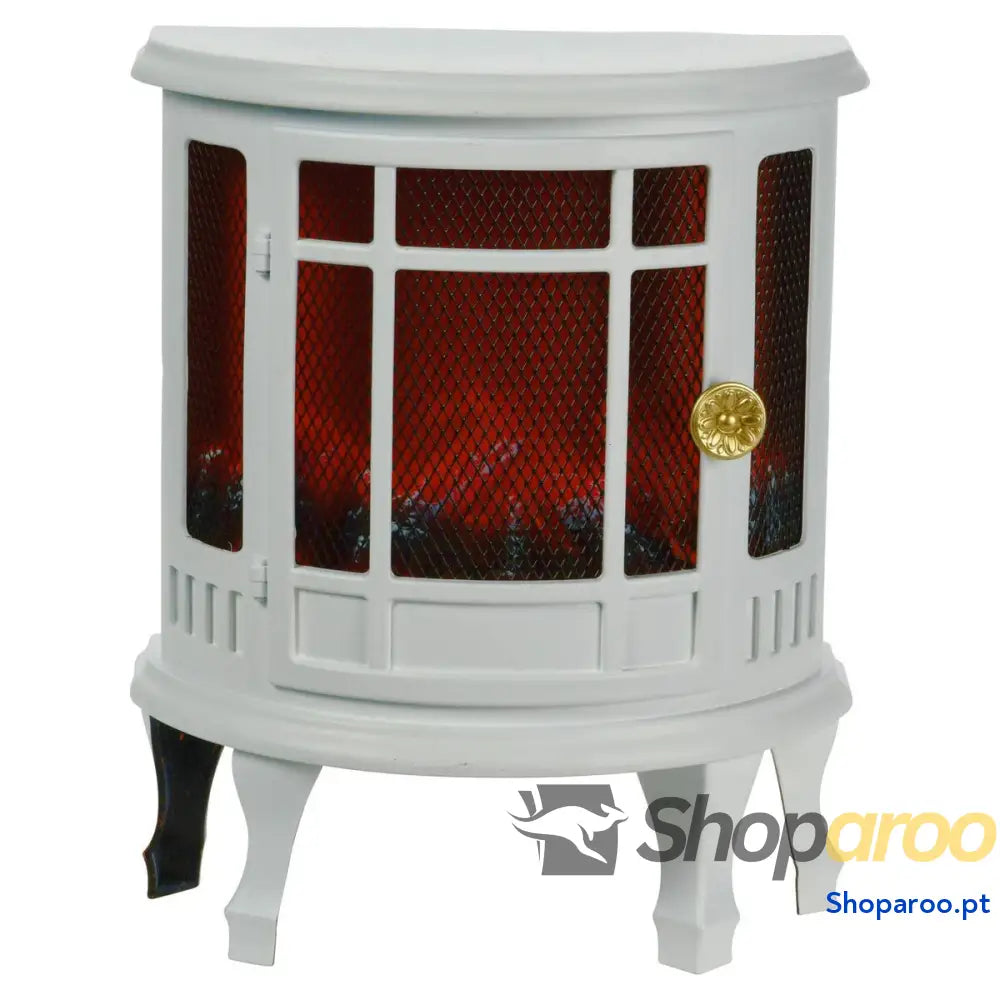 Adorno Natalício Lifetime Branco Lareira 25 x 12,5 30 cm Leve LED