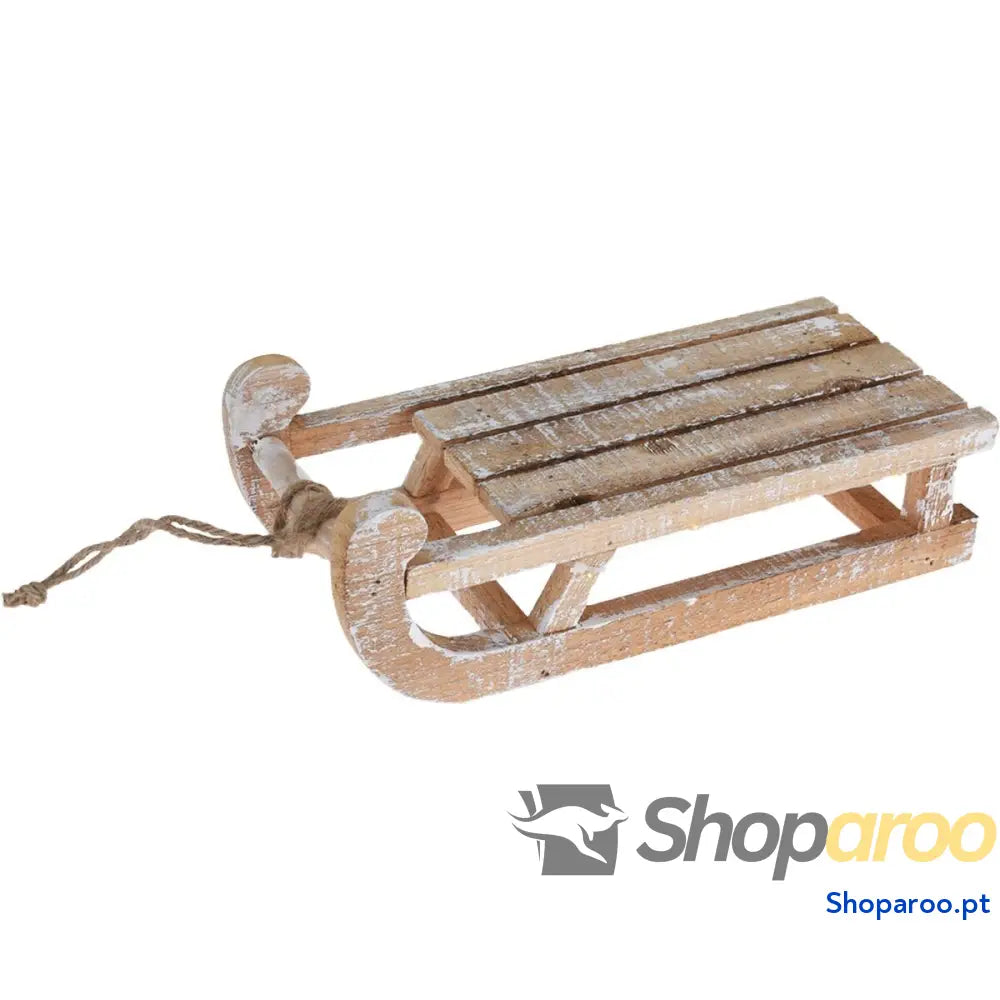 Adorno Natalício Lifetime Branco Natural Nevado 30 cm Trenó