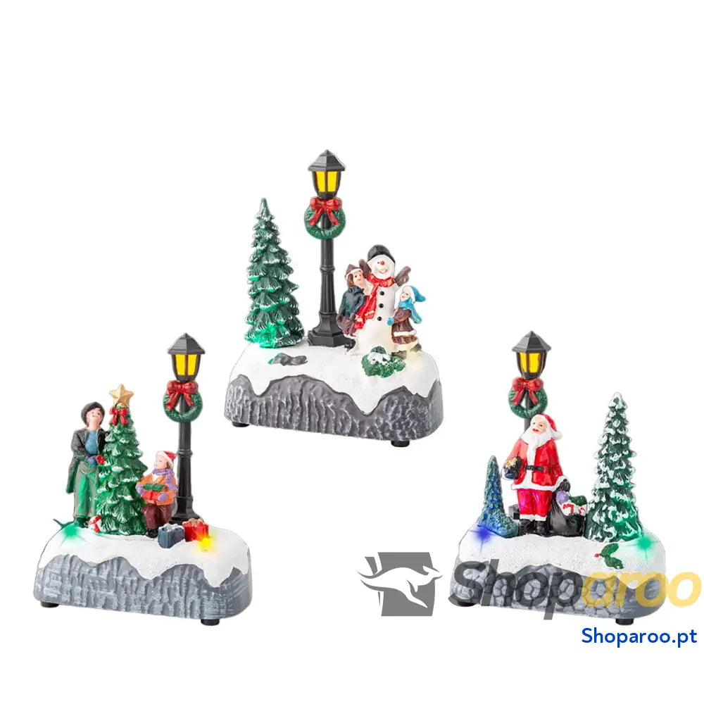 Adorno Natalício Lumineo 9,5 x 5,5 12,5 cm Figura Decorativa