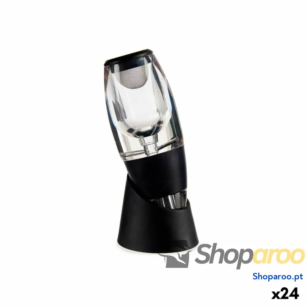 Aerador de Vinho Kinvara 2021101201 Preto Transparente Aço inoxidável TPE Plástico (24 Unidades)