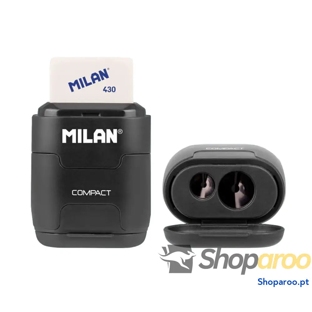 Afia-lápis Milan compactserie especial shadow Preto Borracha natural