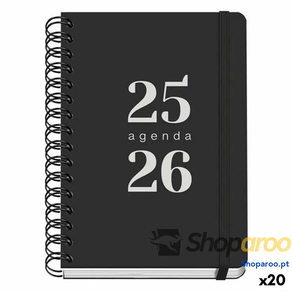 Agenda DOHE GRAMMAR Preto A5 150 x 210 mm (20 Unidades)