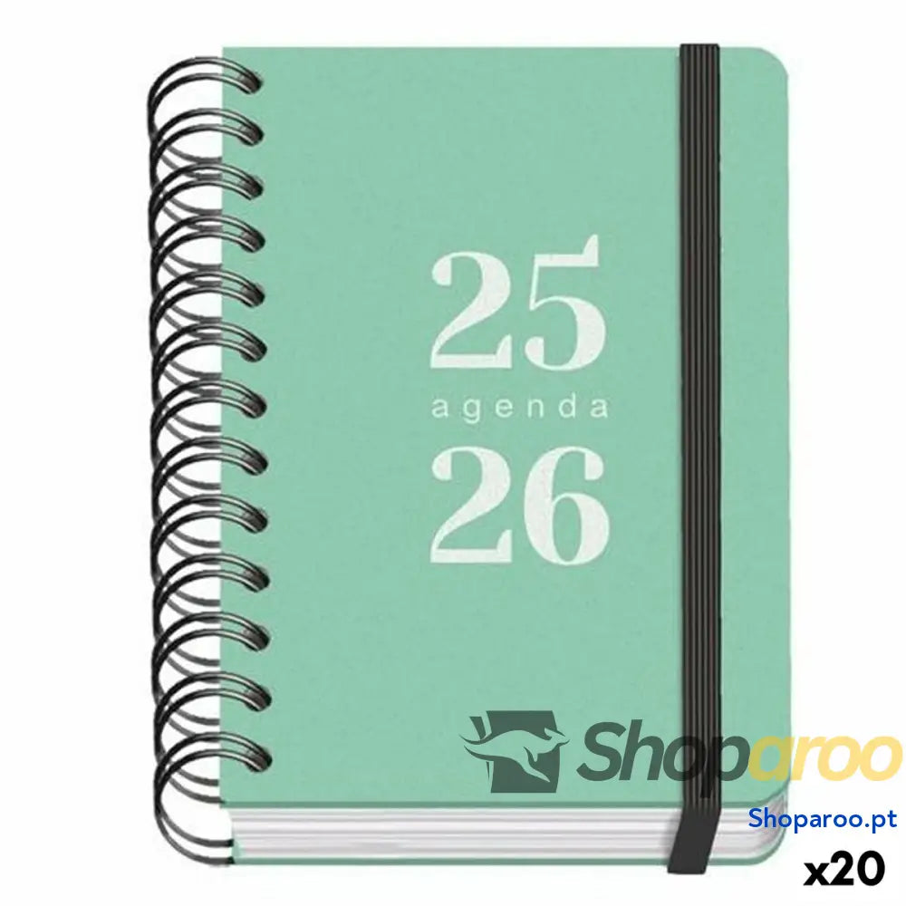 Agenda DOHE GRAMMAR Verde A6 120 x 170 mm 2025-2026 (20 Unidades)