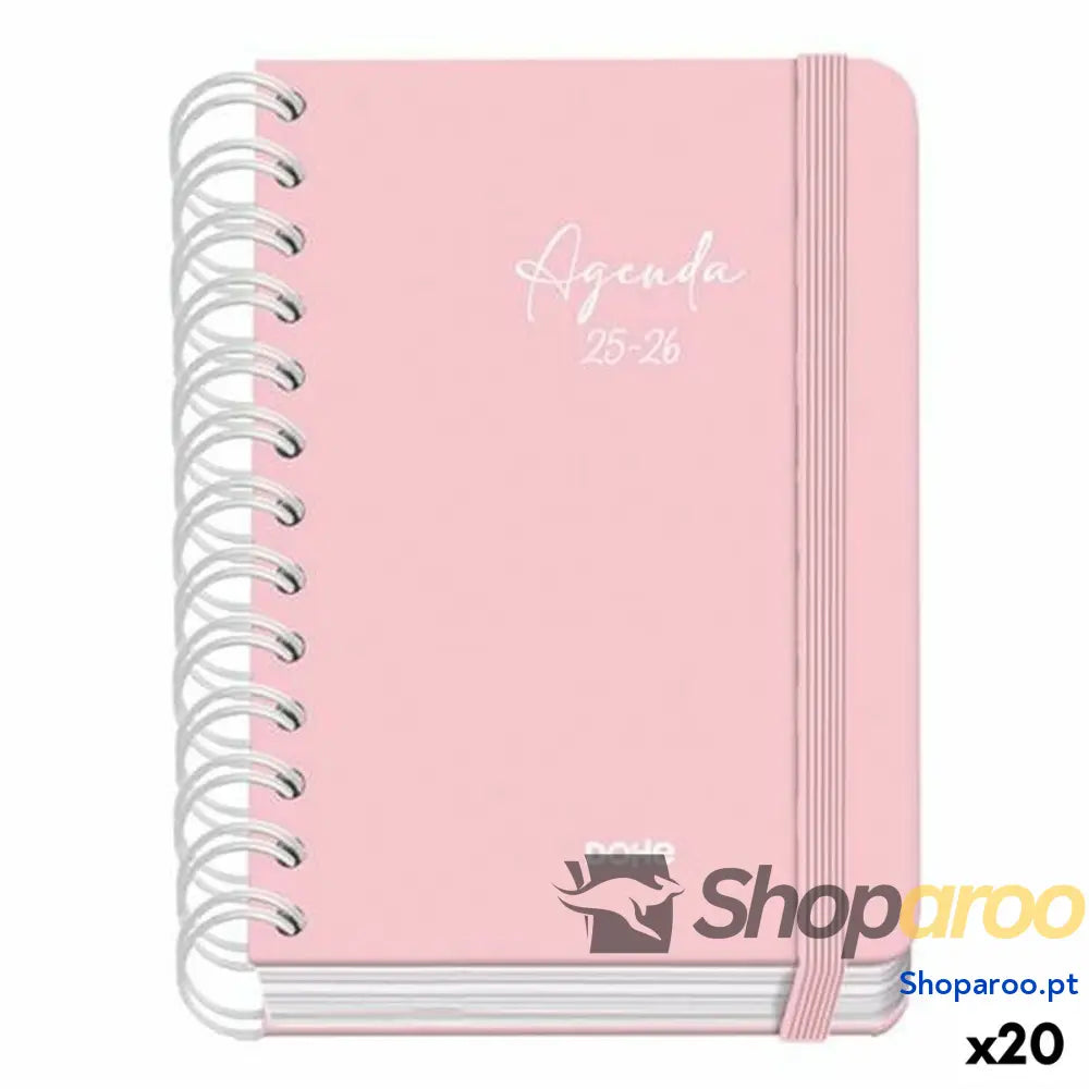 Agenda DOHE SERENITY WIRE´O Cor de Rosa A6 120 x 170 mm 2025-2026 (20 Unidades)