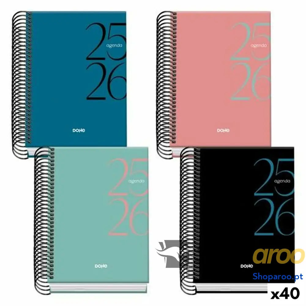 Agenda DOHE SYSTEM A6 120 x 170 mm 2025-2026 (40 Unidades)