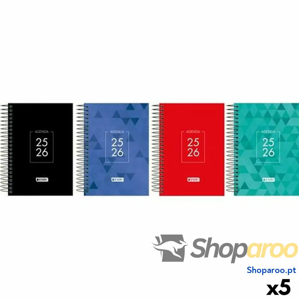 Agenda ENRI IDENTITY 1/8 12 x 18 cm 2025-2026 (5 Unidades)