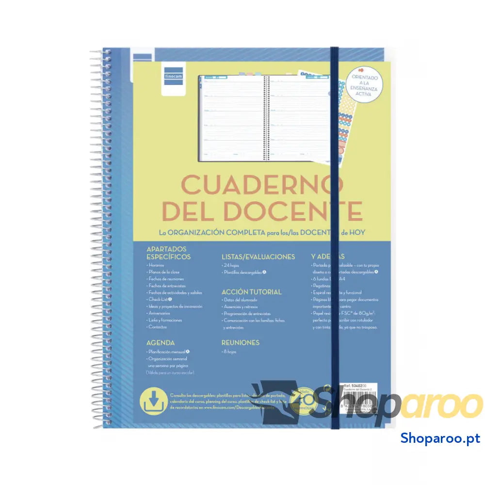 Agenda Finocam Azul 23 x 31 cm Docente
