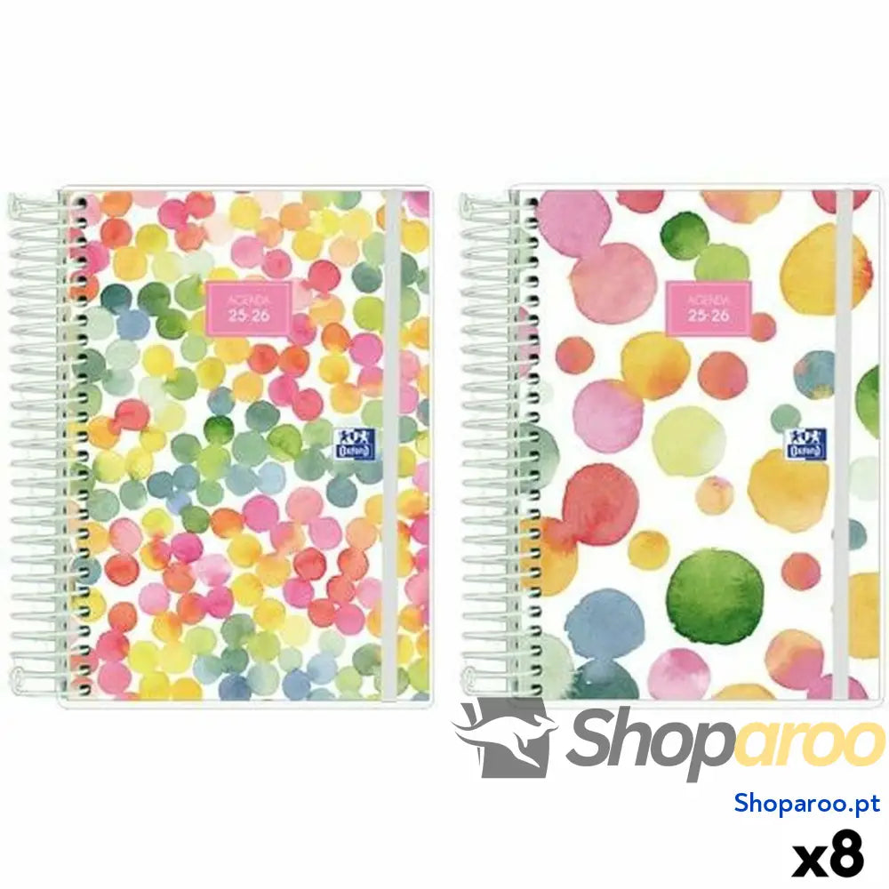 Agenda Oxford JOY 1/8 12 x 18 cm 2025-2026 (8 Unidades)