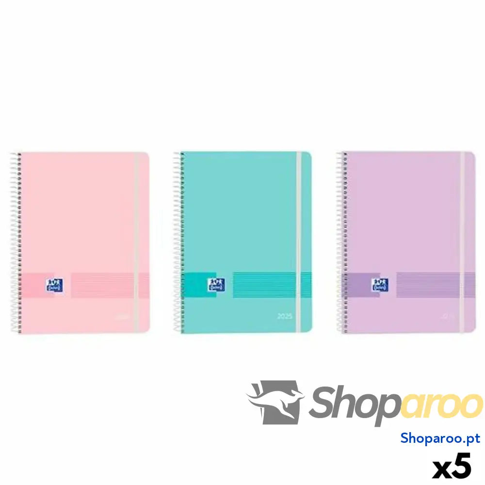 Agenda Oxford LIVE&GO A5 15 x 21 cm 2025 (5 Unidades)
