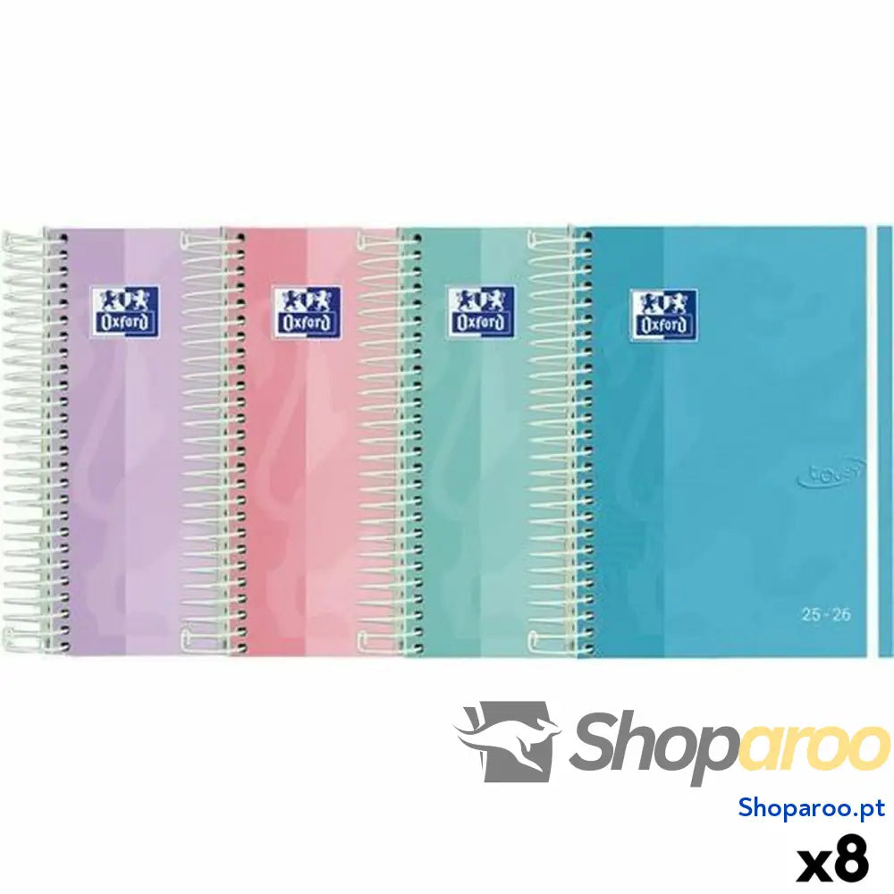 Agenda Oxford TOUCH 1/8 12 x 18 cm 2025-2026 (8 Unidades)