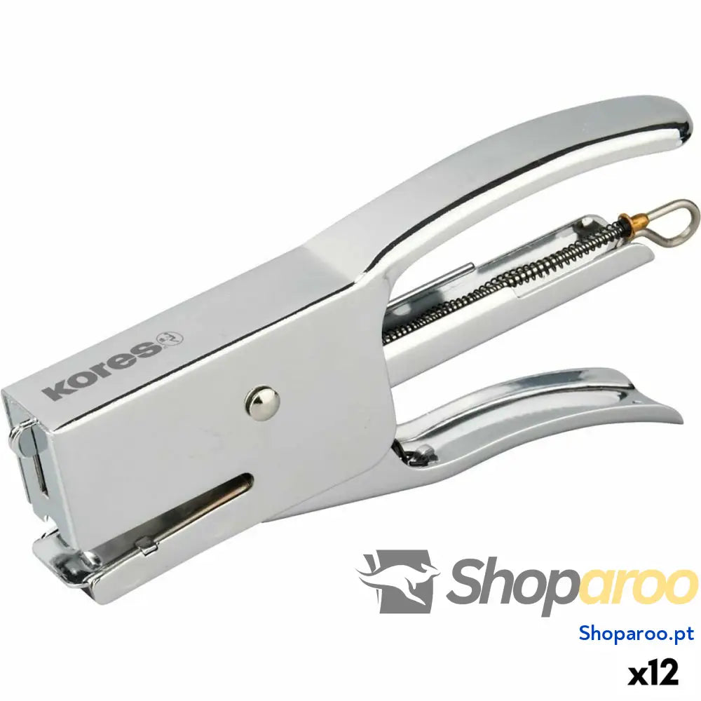 Agrafadora Kores Prateado 7,5 X 14,5 X 2 cm Tenaz (12 Unidades)