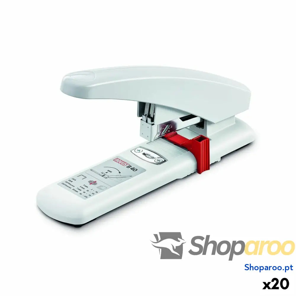Agrafadora Novus B40 Cinzento (20 Unidades)