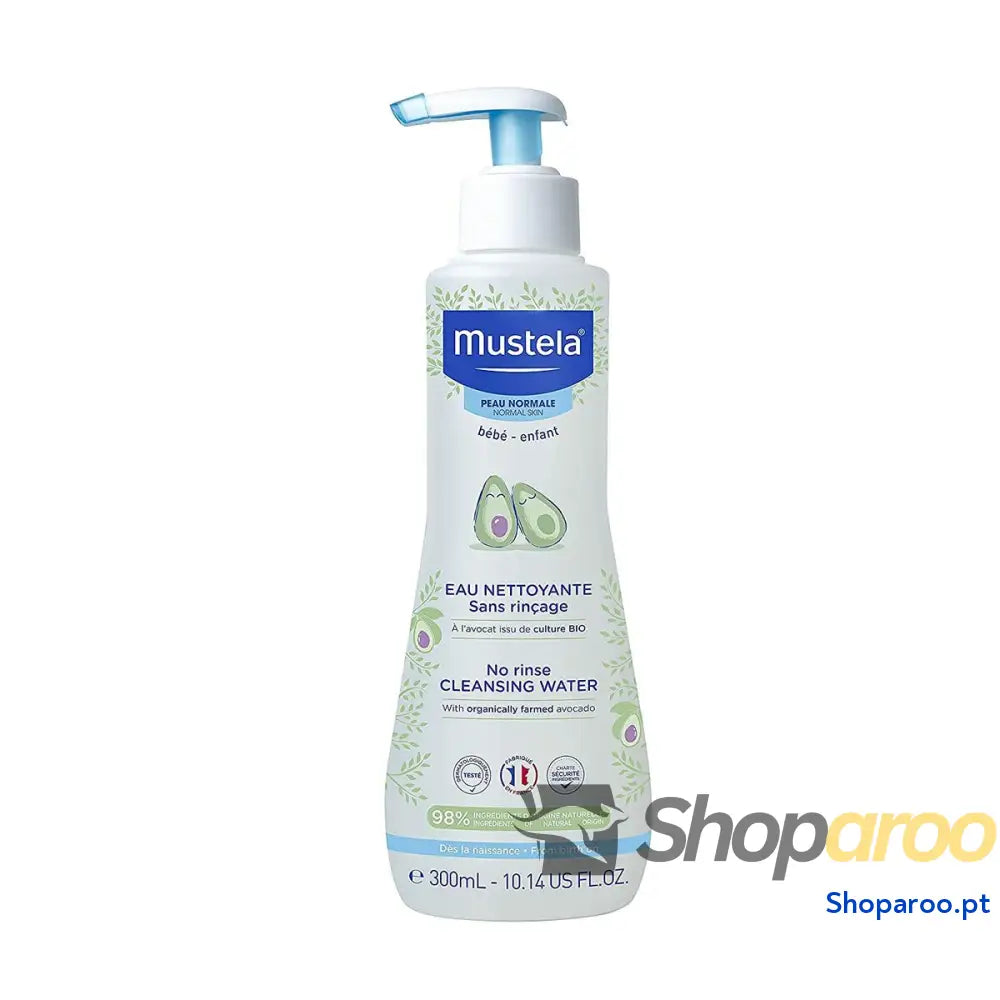 Água de Limpeza sem Enxaguar para Bebé Mustela Abacate (300 ml)
