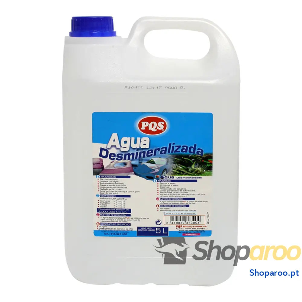 Água desmineralizada PQS 5 L Botija
