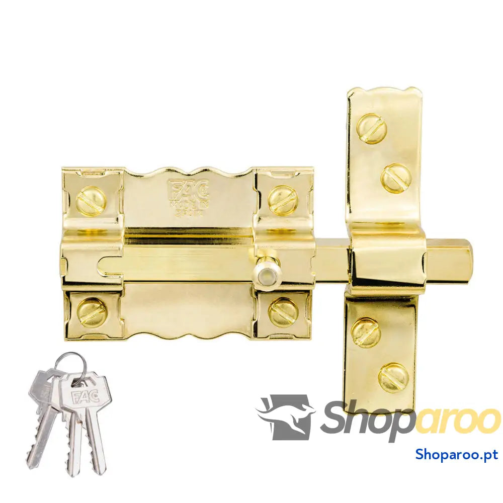 Aldraba para porta Fac 300-p/87 Dourado Escorredor