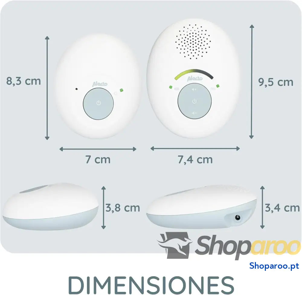 Alecto DBX110 Monitor digital para bebés com DECT alcance de 300 m design compacto escala volume LED função VOX baixa