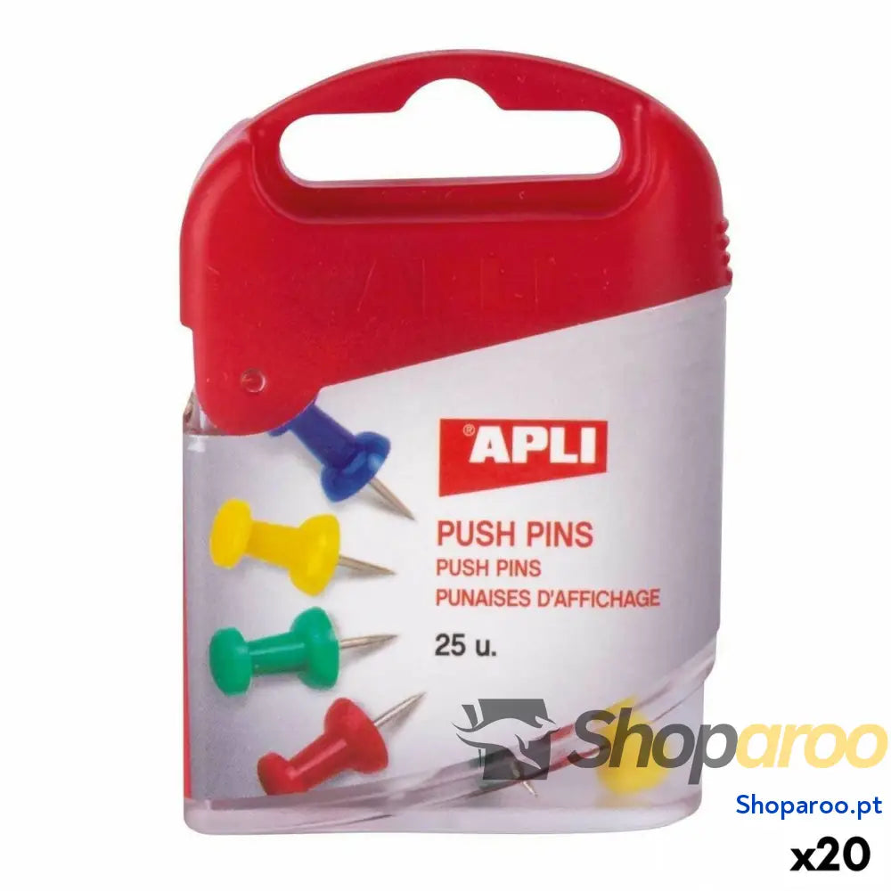 Alfinetes de desenho Apli Multicolor Níquel (20 Unidades)