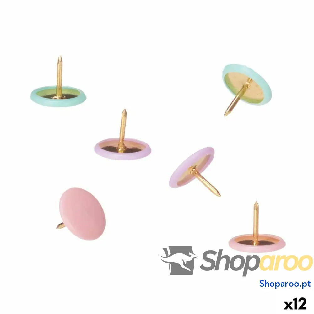 Alfinetes de desenho Pincello 654 Multicolor Metal (12 Unidades)