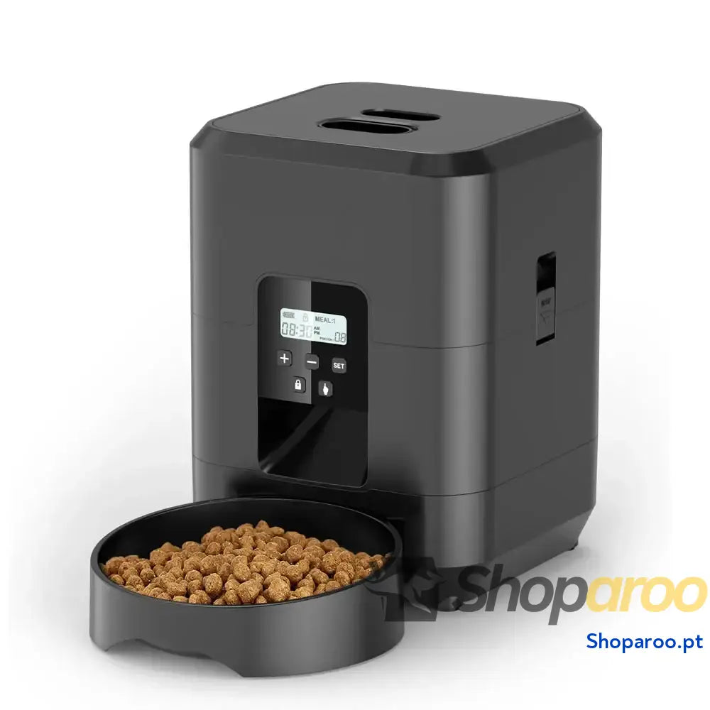 Alimentador automático para gatos e cães com dispensador de comida