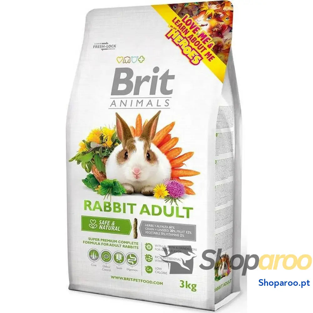 Alimento para Coelhos Brit Animals Rabbit Adult Complete Coelho 3 Kg