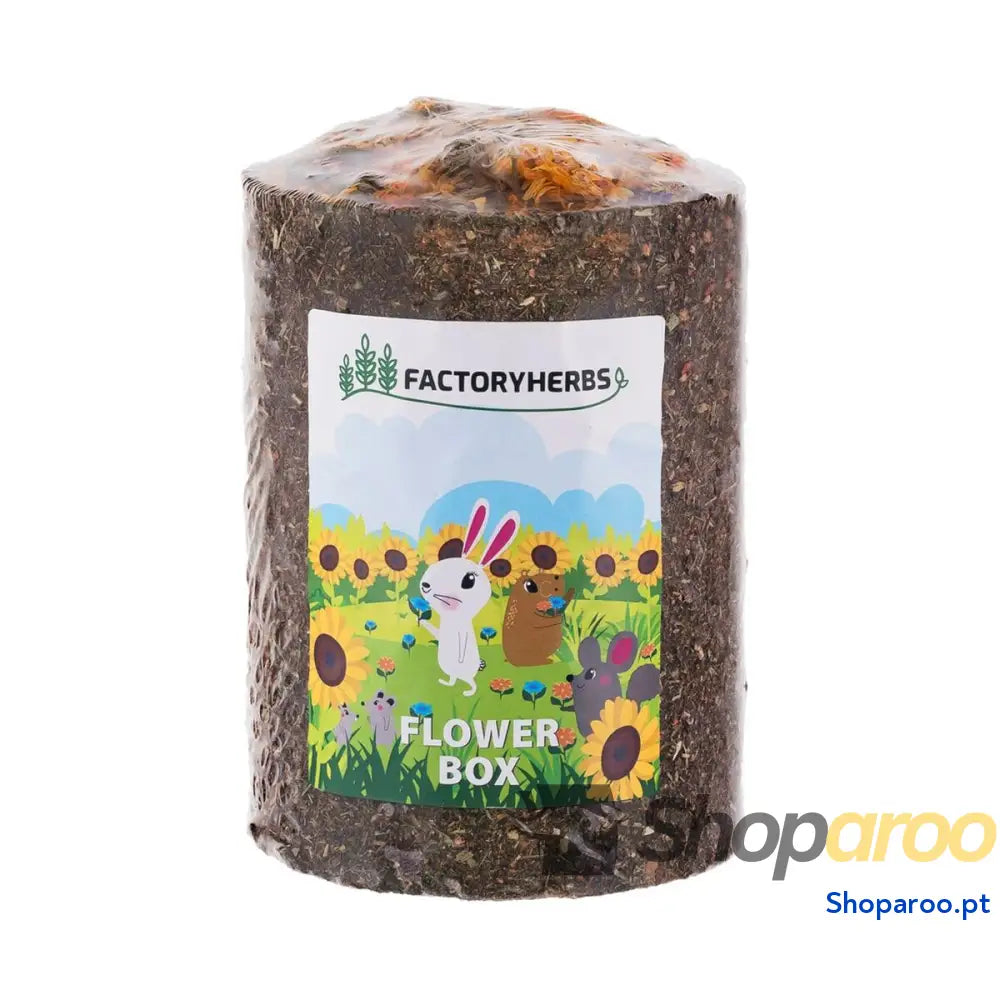 Alimento para Coelhos Factoryherbs Flower Box Chinchila Tartaruga Roedores Periquito Canário Pássaros