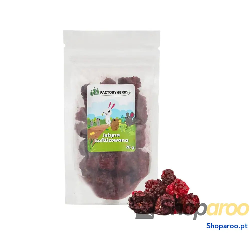 Alimento para Coelhos Factoryherbs Freeze-dried blackberry Chinchila Cobaia Hamster Ratazana Rato Roedores Pássaros