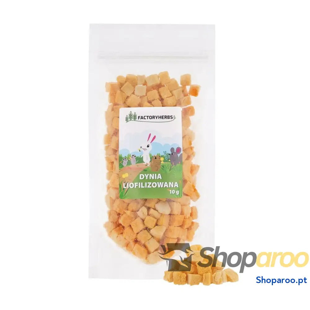 Alimento para Coelhos Factoryherbs Freeze-dried pumpkin Chinchila Cobaia Hamster Ratazana Rato Roedores Pássaros
