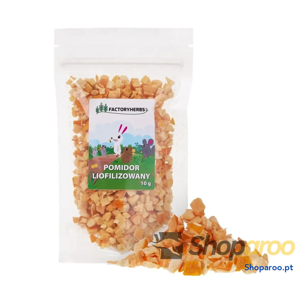 Alimento para Coelhos Factoryherbs Freeze-dried tomato Chinchila Cobaia Hamster Ratazana Rato Roedores Pássaros