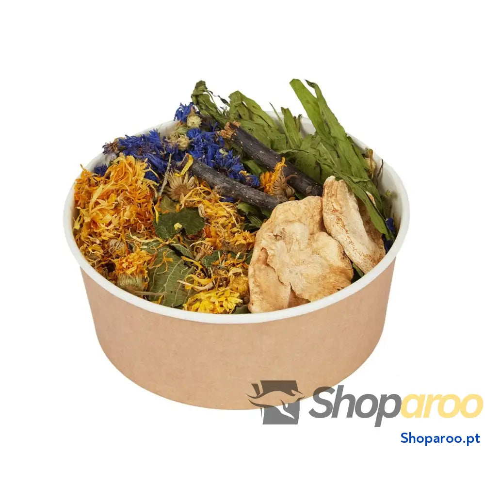 Alimento para Coelhos Factoryherbs Lunch Box Chinchila Tartaruga Roedores Periquito Canário Pássaros 80 g