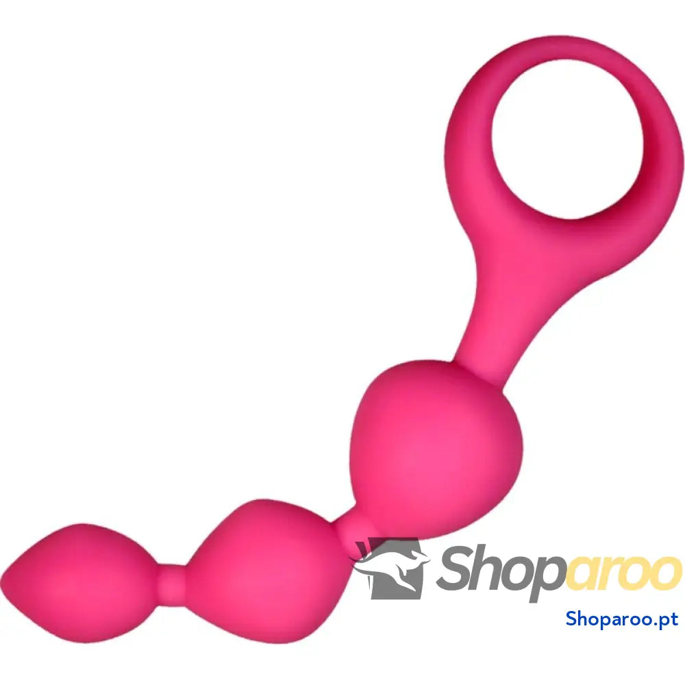 ALIVE BOLAS ANAIS DE SILICONE TRIBALL ROSA 15 CM